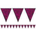 Zebra Print Pennant Banner